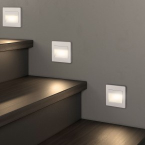 DK3050-WH Светильник встраиваемый в стену, IP 20, LED 3000, 1 Вт, белый, пластик в Кургане - kurgan.ok-mebel.com | фото 6