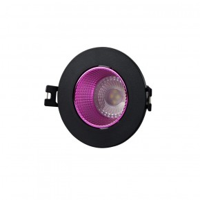 DK3061-BK+PI Встраиваемый светильник, IP 20, 10 Вт, GU5.3, LED, черный/розовый, пластик в Кургане - kurgan.ok-mebel.com | фото