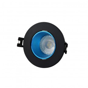 DK3061-BK+СY Встраиваемый светильник, IP 20, 10 Вт, GU5.3, LED, черный/голубой, пластик в Кургане - kurgan.ok-mebel.com | фото