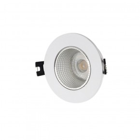 DK3061-WH+CH Встраиваемый светильник, IP 20, 10 Вт, GU5.3, LED, белый/хром, пластик в Кургане - kurgan.ok-mebel.com | фото