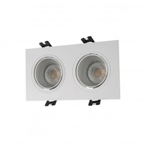 DK3072-WH+CH Встраиваемый светильник, IP 20, 10 Вт, GU5.3, LED, белый/хром, пластик в Кургане - kurgan.ok-mebel.com | фото