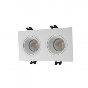 DK3072-WH Встраиваемый светильник, IP 20, 10 Вт, GU5.3, LED, белый/белый, пластик в Кургане - kurgan.ok-mebel.com | фото