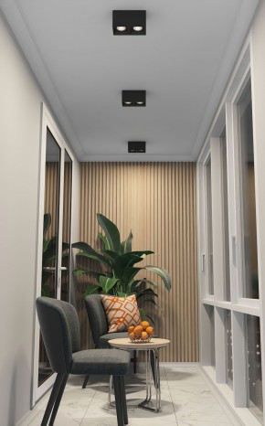 DK3085-BK+CH Светильник накладной IP 20, 10 Вт, GU5.3, LED, черный/хром, пластик в Кургане - kurgan.ok-mebel.com | фото 2