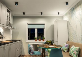 DK3090-BK+CY Светильник накладной IP 20, 10 Вт, GU5.3, LED, черный/голубой, пластик в Кургане - kurgan.ok-mebel.com | фото 2