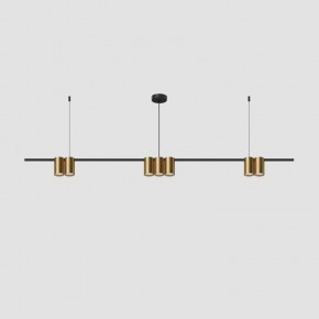 DK4063-BK+SG Подвесной светильник ORBIT, IP20, 7xGU10 LED до 15 Вт, черный + сатинированное золото, алюминий в Кургане - kurgan.ok-mebel.com | фото 2