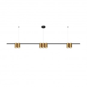 DK4063-BK+SG Подвесной светильник ORBIT, IP20, 7xGU10 LED до 15 Вт, черный + сатинированное золото, алюминий в Кургане - kurgan.ok-mebel.com | фото 3