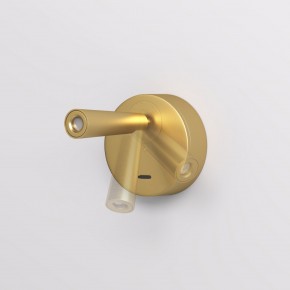 DK5072-SB Бра SHINE WALL со светодиодом, D104*H68, IP20, 3000К, 3W, RA?90, сатинированная латунь, алюминий в Кургане - kurgan.ok-mebel.com | фото 3