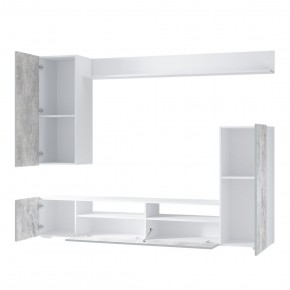 Гостиная Диаманд (белый/цемент светлый) в Кургане - kurgan.ok-mebel.com | фото 3