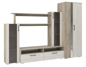 Гостиная Эмма (Дуб Крафт серый/белый) в Кургане - kurgan.ok-mebel.com | фото 2
