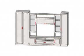 Гостиная ПРАГА-1 Анкор белый в Кургане - kurgan.ok-mebel.com | фото 2
