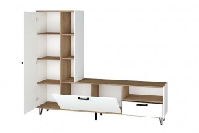 Гостиная Трикс (Дуб крафт золотой/Белый текстурный) в Кургане - kurgan.ok-mebel.com | фото 2