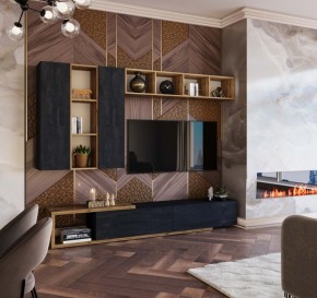 ХЛОЯ Гостиная (Дуб Вотан/Обсидиан) модульная в Кургане - kurgan.ok-mebel.com | фото 11