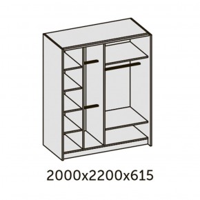 ИННЭС-5 Шкаф-купе 2-х дв. 2000 (2дв. Ф1 - венге) в Кургане - kurgan.ok-mebel.com | фото 3