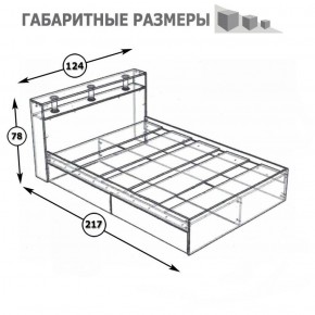 Камелия Кровать 1200, цвет белый, ШхГхВ 123,5х217х78,2 см., сп.м. 1200х2000 мм., без матраса, основание есть в Кургане - kurgan.ok-mebel.com | фото 3