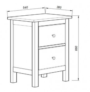 Комод 02 Кантри белый с двумя ящиками в Кургане - kurgan.ok-mebel.com | фото 3