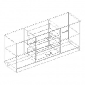 Комод 2 ств. с 3 ящиками "Милана" в Кургане - kurgan.ok-mebel.com | фото 2