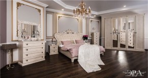 Комод 4 ящика Афина + Зеркало ППУ Афина (крем корень) в Кургане - kurgan.ok-mebel.com | фото 7