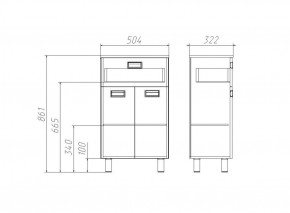 Комод 50 Cube с 1 ящиком Домино (DC5015K) в Кургане - kurgan.ok-mebel.com | фото 3