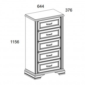 Комод 5S, MONAKO, цвет Сосна винтаж/дуб анкона в Кургане - kurgan.ok-mebel.com | фото 2