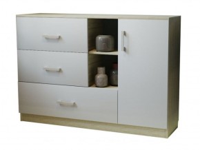Комод К-3.1 (Дуб сонома/Белый жемчуг) в Кургане - kurgan.ok-mebel.com | фото