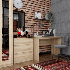 Комод КАСТОР с тремя ящиками, цвет Дуб Сонома в Кургане - kurgan.ok-mebel.com | фото 3