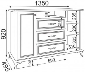 Комод М03 Скарлетт (бодега светлая) в Кургане - kurgan.ok-mebel.com | фото 2