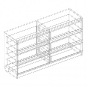 Комод с 6 ящиками 1200 "Бьянко" (Белый лофт) в Кургане - kurgan.ok-mebel.com | фото 3