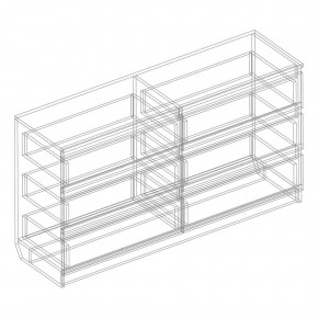 Комод с 6 ящиками 1400 "Бьянко" (Белый лофт) в Кургане - kurgan.ok-mebel.com | фото 3