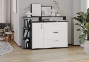 Комод с дверкой и тремя ящиками (графит/белый) в Кургане - kurgan.ok-mebel.com | фото 3