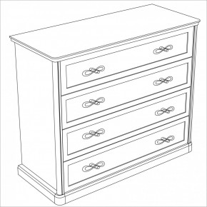 Комод широкий Мишель 4 ящика в Кургане - kurgan.ok-mebel.com | фото 3
