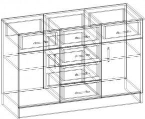 СОФИЯ Комод К1200 2Д (венге/дуб белфорт) в Кургане - kurgan.ok-mebel.com | фото 3