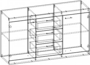 СОНАТА КС-1500 Комод (Дуб сонома/Белый глянец) в Кургане - kurgan.ok-mebel.com | фото 2