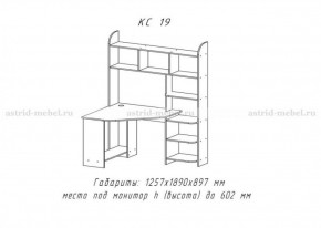 Компьютерный стол №19 (Анкор темный) в Кургане - kurgan.ok-mebel.com | фото 3