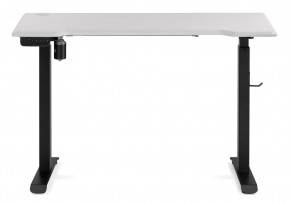 Компьютерный стол Маркос с механизмом подъема 120х75х75 белая шагрень / черный в Кургане - kurgan.ok-mebel.com | фото 3