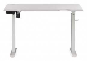Компьютерный стол Маркос с механизмом подъема 120х75х75 белый / шагрень белая в Кургане - kurgan.ok-mebel.com | фото 2