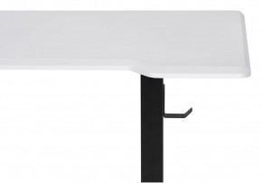 Компьютерный стол Маркос с механизмом подъема 140х80х75 белая шагрень / черный в Кургане - kurgan.ok-mebel.com | фото 6