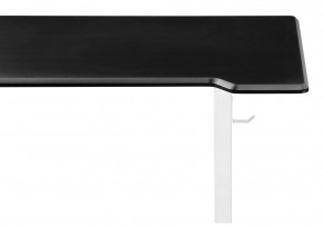 Компьютерный стол Маркос с механизмом подъема 140х80х75 черная шагрень / белый в Кургане - kurgan.ok-mebel.com | фото 8