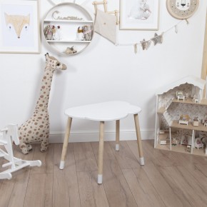 Комплект детский стол ОБЛАЧКО и стул ОБЛАЧКО ROLTI Baby (белая столешница/белое сиденье/береза ножки) в Кургане - kurgan.ok-mebel.com | фото
