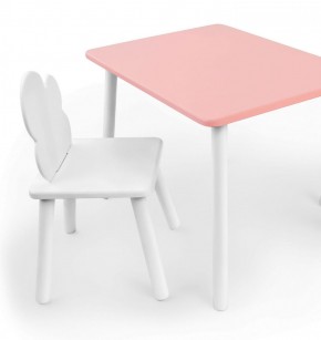 Комплект детской мебели стол и стул Облачко (Розывый/Белый/Белый) в Кургане - kurgan.ok-mebel.com | фото