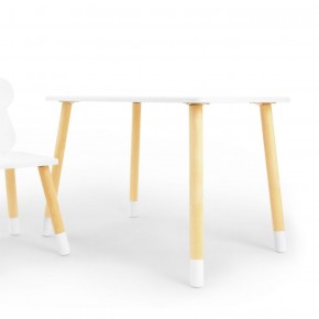 Комплект детской мебели стол и стул Звездочка (Белый/Белый/Береза) в Кургане - kurgan.ok-mebel.com | фото