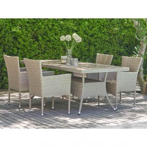 Комплект плетеной мебели AM-196/T196 Beige 4Pcs (4+1) в Кургане - kurgan.ok-mebel.com | фото