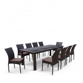 Комплект плетеной мебели T438/Y380A-W53 Brown (10+1) в Кургане - kurgan.ok-mebel.com | фото 3