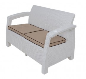 Комплект уличной мебели Yalta Premium Terrace Set (Ялта) белый (+подушки под спину) в Кургане - kurgan.ok-mebel.com | фото 2