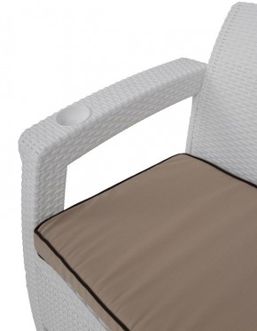 Комплект уличной мебели Yalta Premium Terrace Set (Ялта) белый (+подушки под спину) в Кургане - kurgan.ok-mebel.com | фото 5