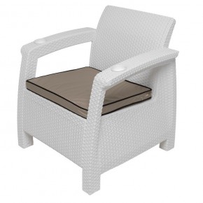 Комплект уличной мебели Yalta Premium Terrace Set (Ялта) белый (+подушки под спину) в Кургане - kurgan.ok-mebel.com | фото 7