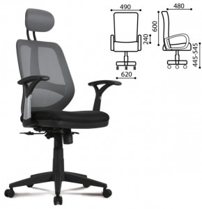 Кресло BRABIX "Saturn ER-400" (черное/серое) 530871 в Кургане - kurgan.ok-mebel.com | фото 2