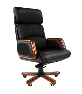 Кресло для руководителя CHAIRMAN 417 (Натуральная кожа) Черное в Кургане - kurgan.ok-mebel.com | фото