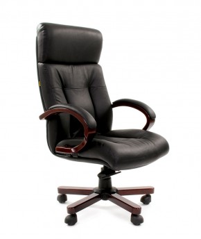 Кресло для руководителя CHAIRMAN  421 (Натуральная кожа) Черное в Кургане - kurgan.ok-mebel.com | фото