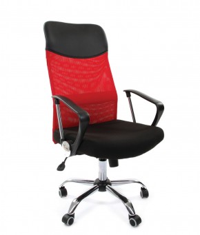 Кресло для руководителя CHAIRMAN 610 N (15-21 черный/сетка красный) в Кургане - kurgan.ok-mebel.com | фото