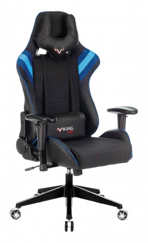 Кресло игровое Бюрократ VIKING 4 AERO BLUE черный/синий в Кургане - kurgan.ok-mebel.com | фото 1